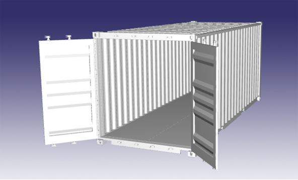 ISO shipping container drawing and templates